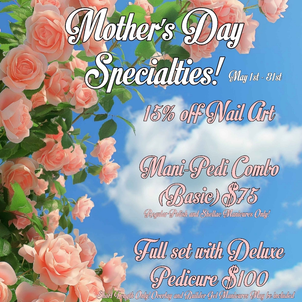 Full Set/Pedi Deluxe Mother's Day at Nails By Courtney Ann in Pleasanton, TX