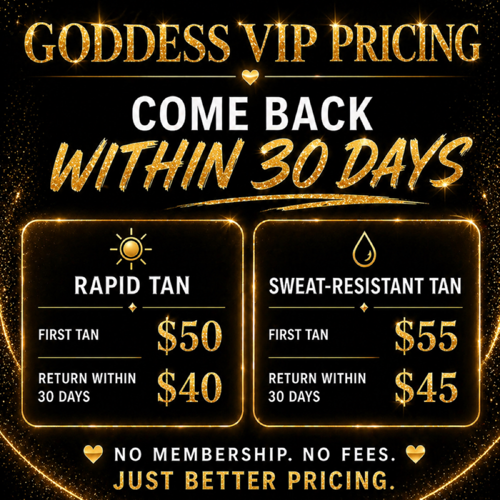 Goddess Glow Access (30day) at Glowing Goddess Spray Tan in Helena, MT