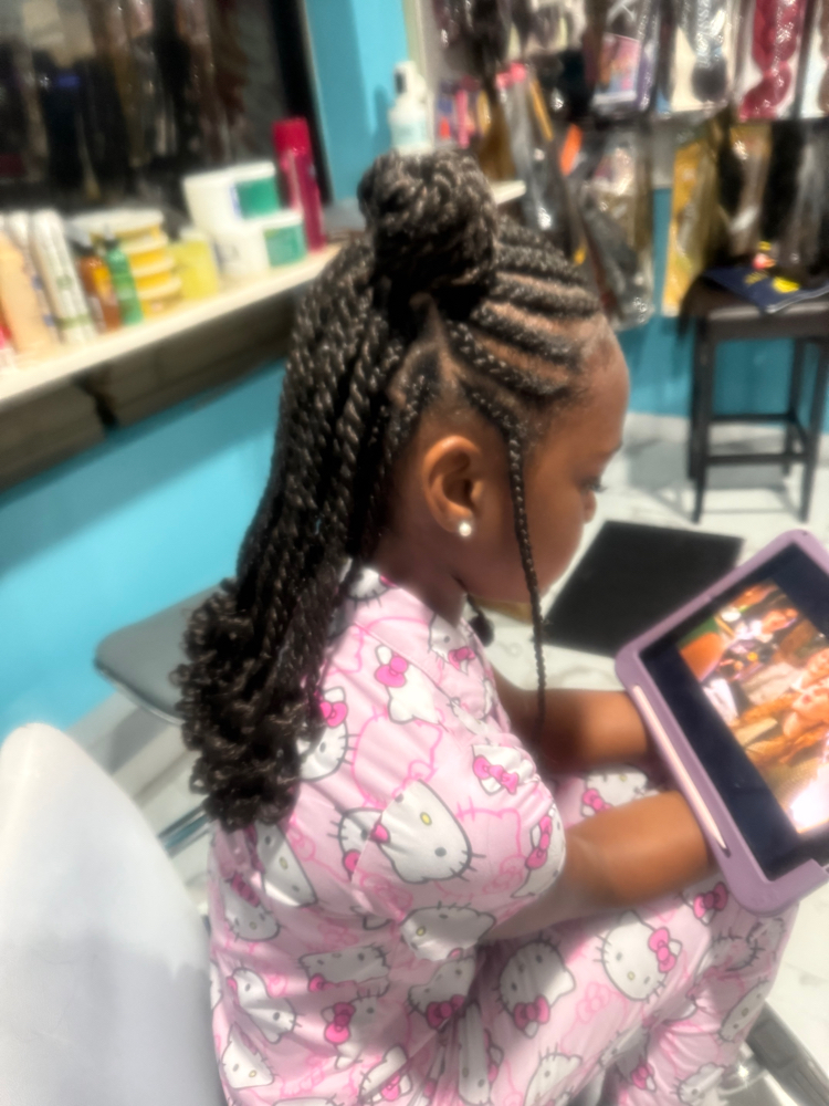 Half Cornrow Half Individiel