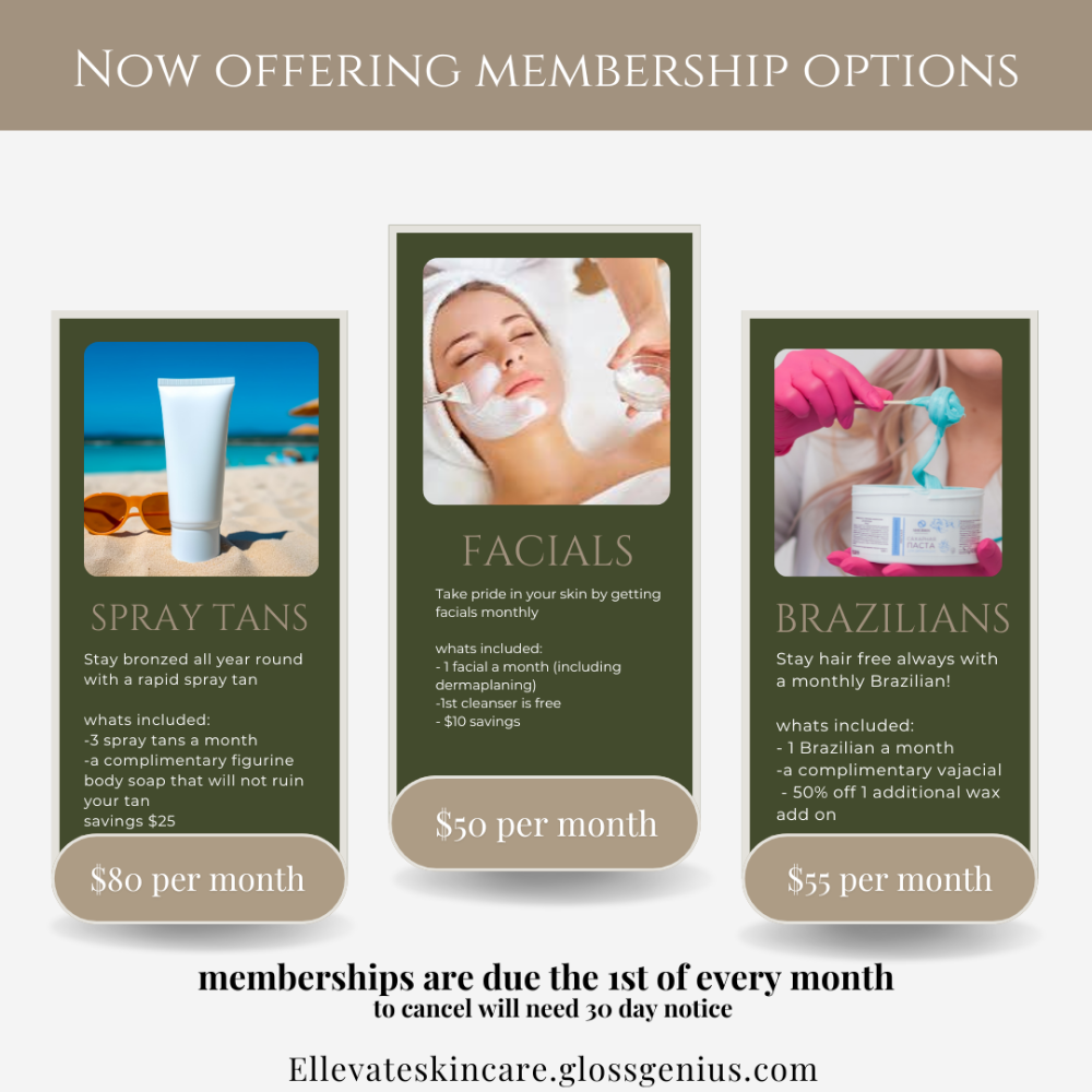 Memberships at Ellevate Skincare in Boise, ID