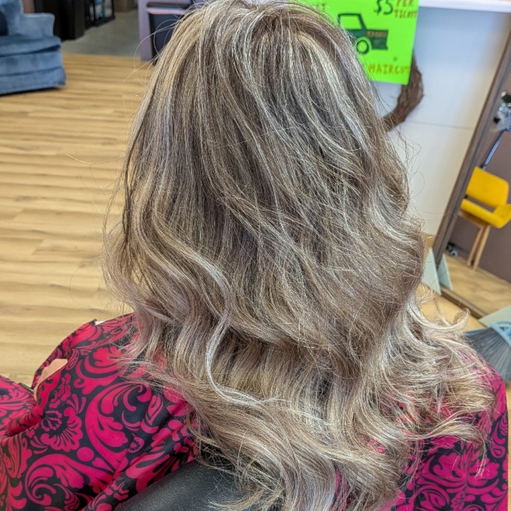 Full Highlight at Foil And Fade Modern Hair Studio in Oneida, TN