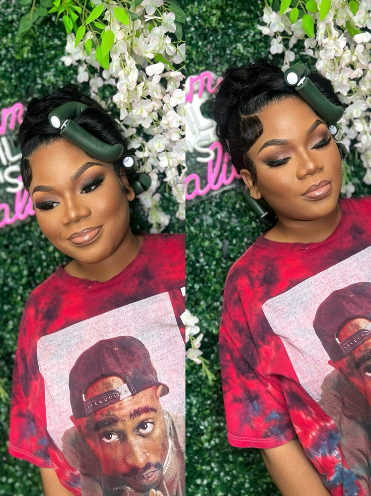 Soft/Natural Glam W/ lashes🩶