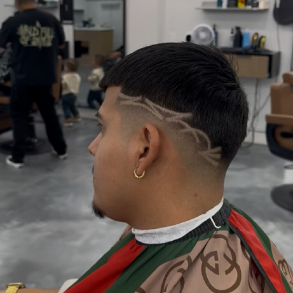 Men’s Haircut + Design at Slik Barbers in Riverside, CA