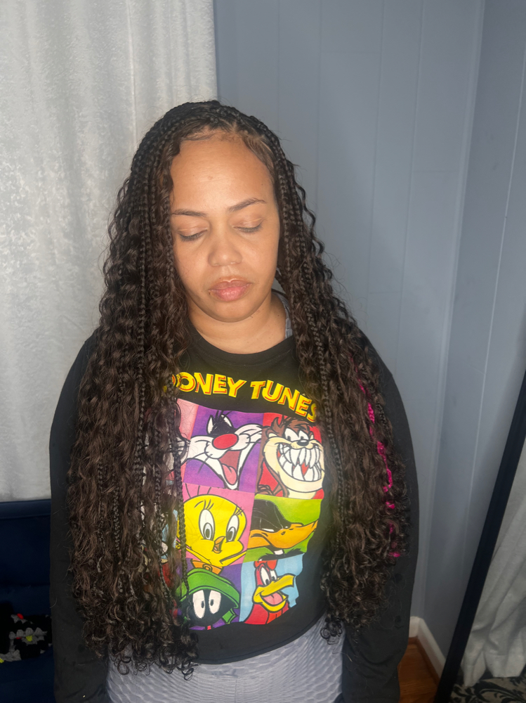 Medium Boho Knotless Hair Included at Perfect braids and locs in Atlanta, GA