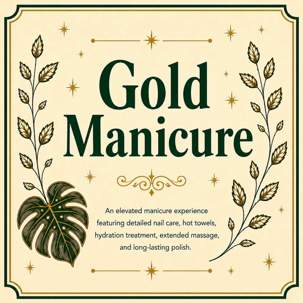 Gold Manicure at Ashley’s Little Nail Bar in Austin, TX