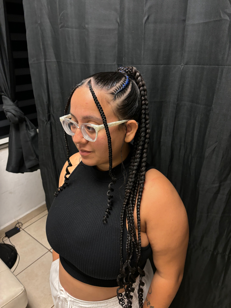 ponytail with braids