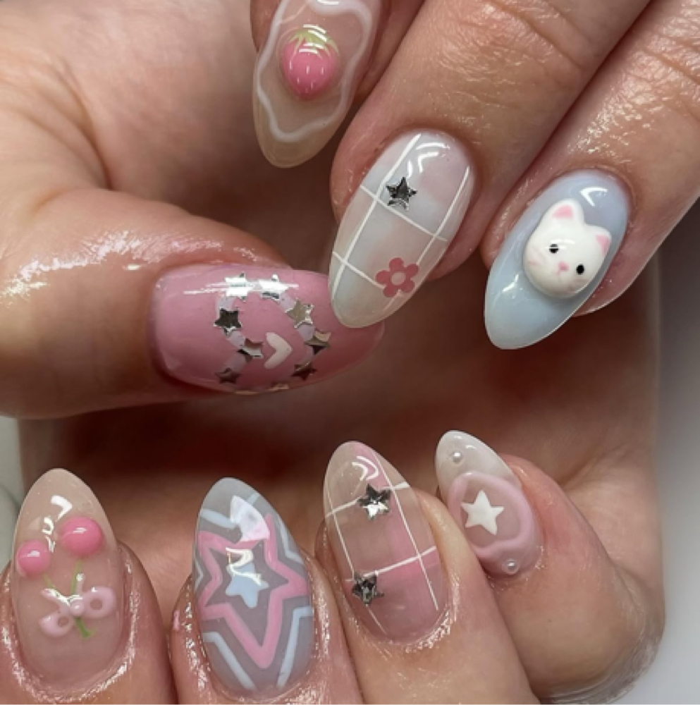 Gel Overlay Tier 3 Nail Art at Pinkkberrystudio in Taylorsville, UT