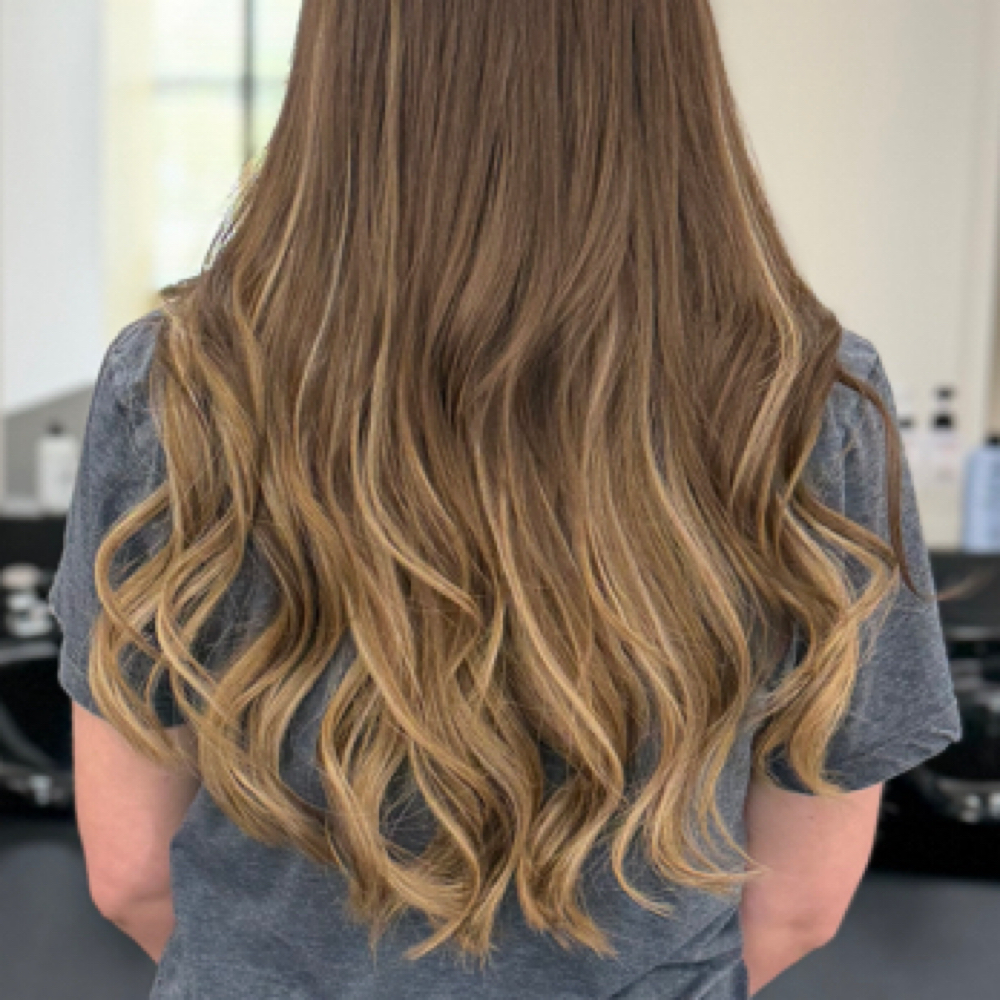 Volumizing blowout service at LUXE Rosé Hair Extensions | Hair by Moriah in Castle Rock, CO