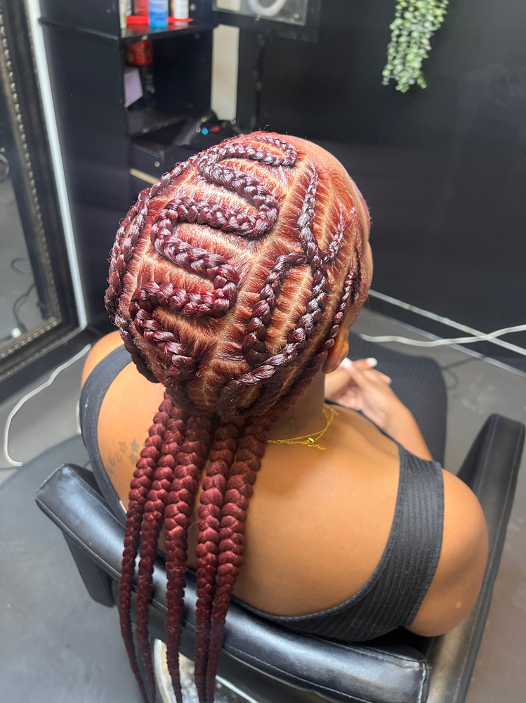 8 and Up Feedin Braids at HairTechNiquee in Dallas, TX