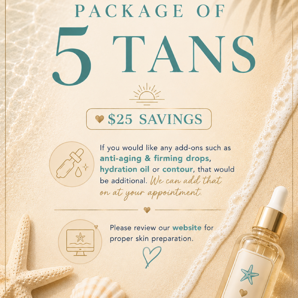 Package Of 5 Tans ($25 Savings) at Healthy Glow Airbrush Tanning Jensen Beach in Jensen Beach Florida, FL