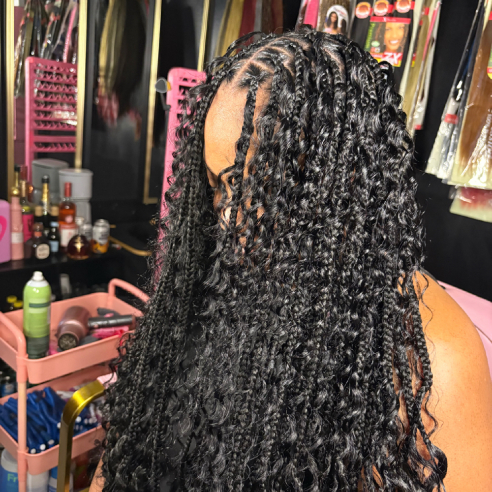 Boho Knotless Braids at TheRaiSlayzExperience in Houston, TX