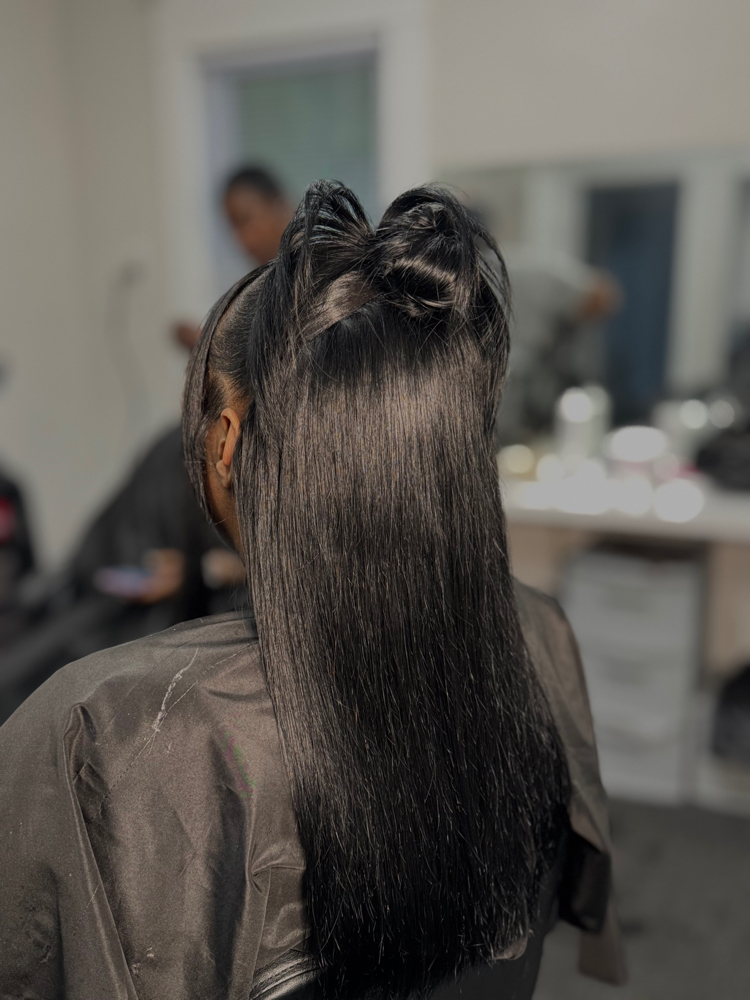 Half up half down Quickweave