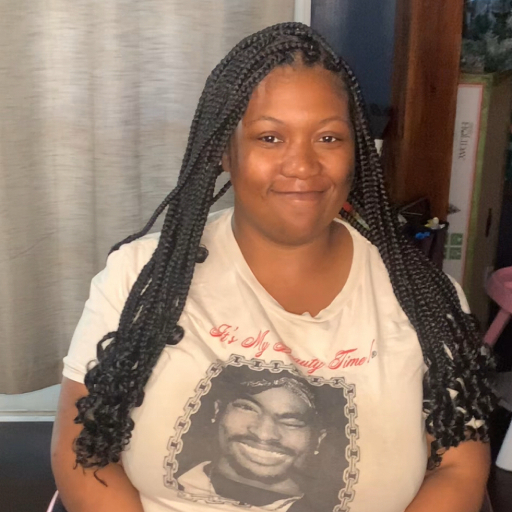 Large Knotless (Mid Back) at Charming Clean Braids in Fayetteville, NC