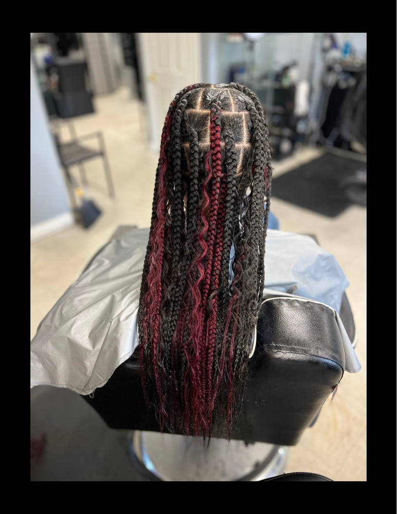 Jumbo Knotless Braids W/ Human Hair