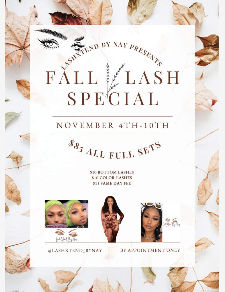 7-day Fall Lash Special/click Info