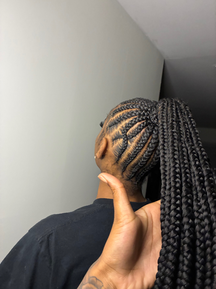 Medium Braided Ponytail at BraidsByJinece in Wichita, KS