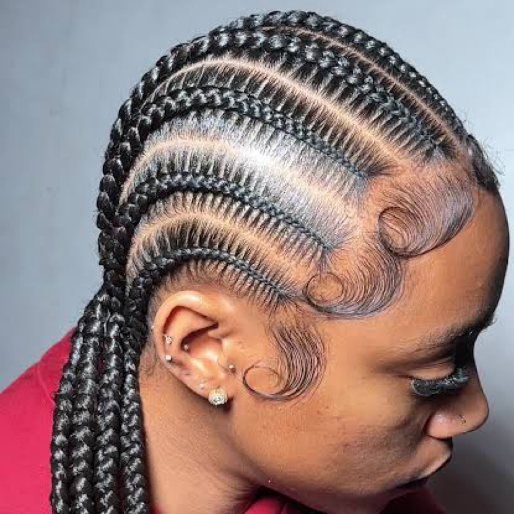 Feed-in Braids [6-8 Braids] at Jay’s Fades & Braids in Fort Scott, KS