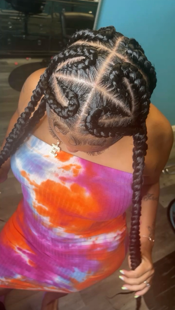 HEART ME JUMBO BRAIDS at Drea’s hair design in Oakland, CA