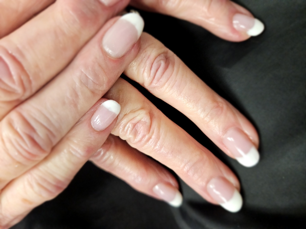 Pink And White French Acrylics