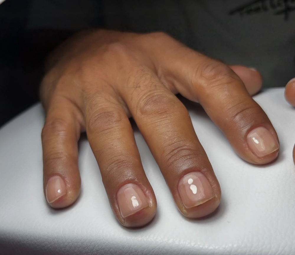 Men’s Clear Russian Manicure at Rodriann Fuentes Nail Studio, LLC in Weeki Wachee, FL
