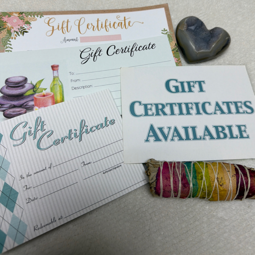 Gift Card (paper) at Janetghealingtouch in Lakewood, CA
