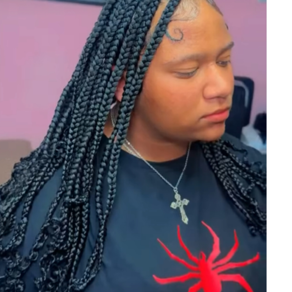 Large Knotless Box Braids at Crowned By V in Chesapeake, VA