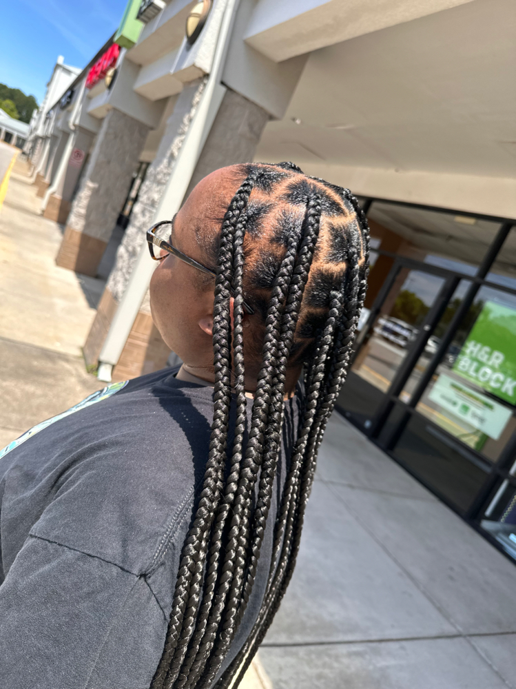 Large Knotless Box Braids