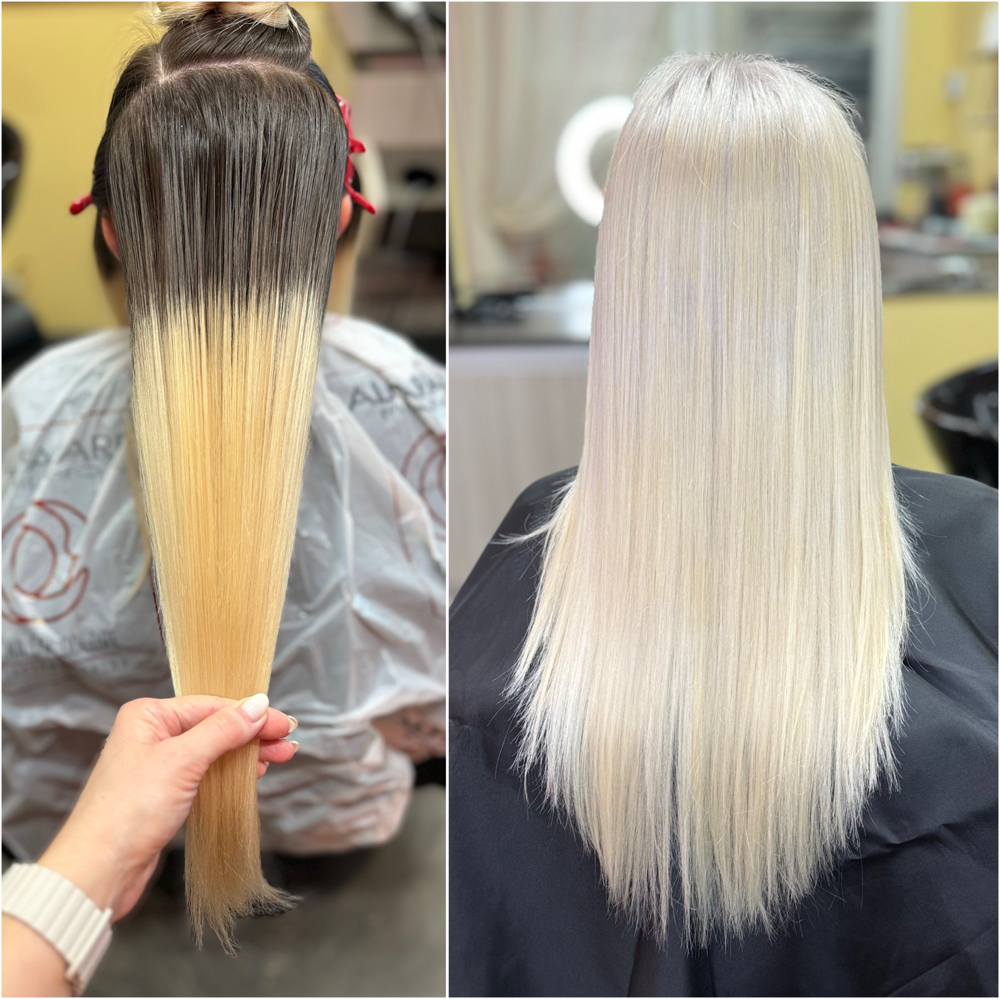 Total Blond Long Roots Correction