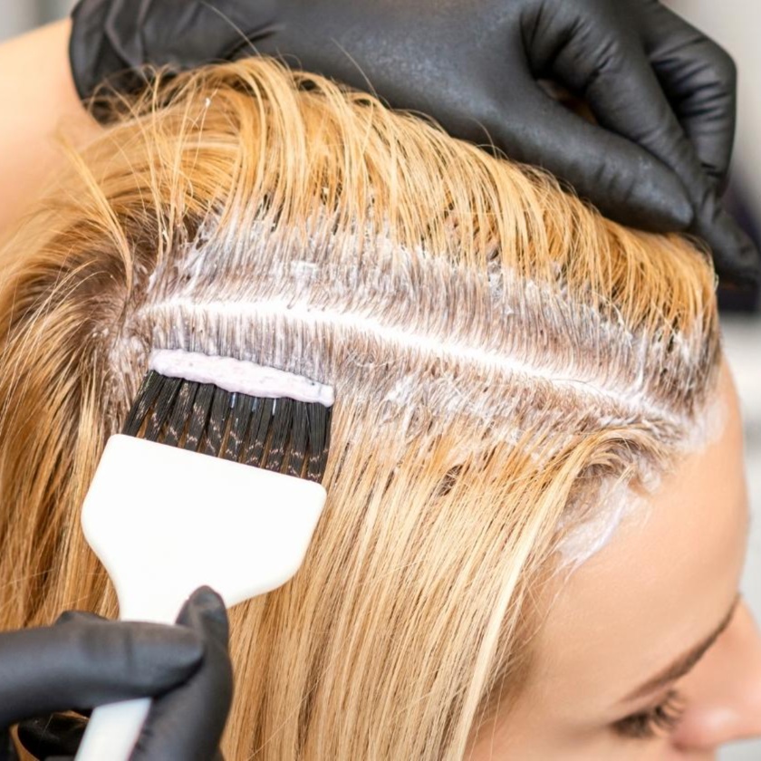 Pre Lighten Root Area With Lightner at Ultra Visions Hair Salon in Etters, PA