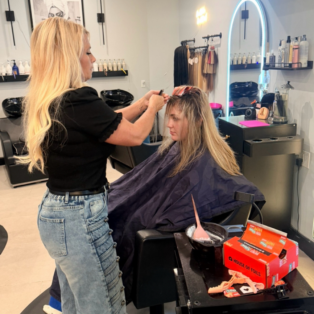 Weft Extensions Install (2 rows) at Hair by Sarah - Hair In The Square Beauty Bar in Lynn, MA