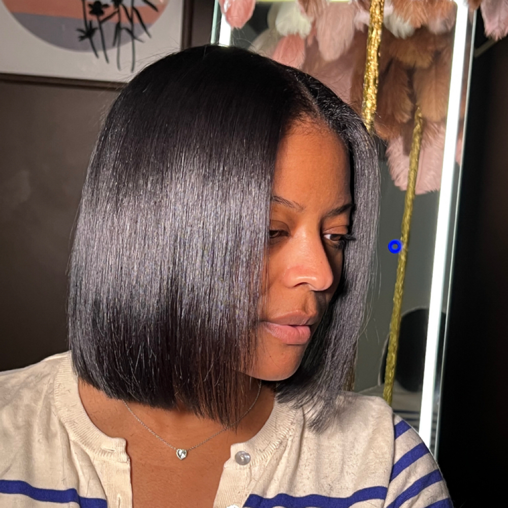Precision Bob Cut + Demi color at She is GLAM Studio in NORTHPORT, AL