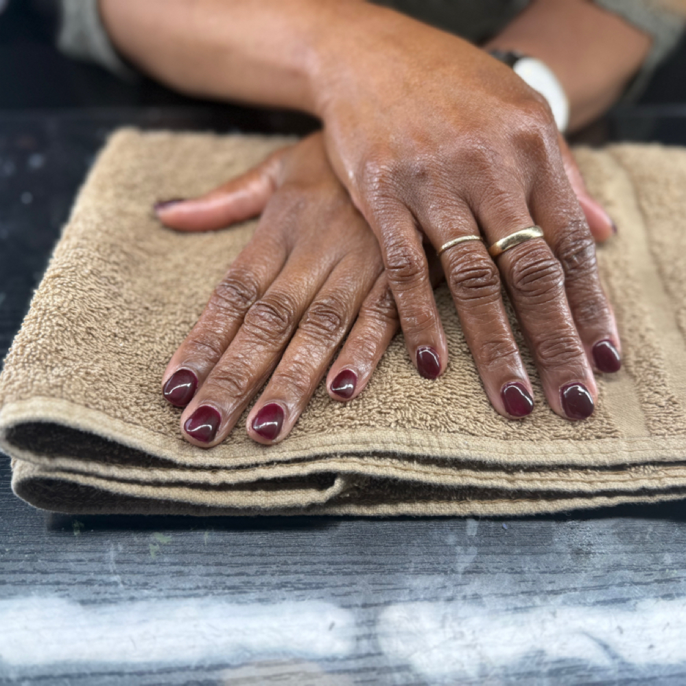 Natural Nail Acrylic Overlay at Kats Nailz in Asheville, NC