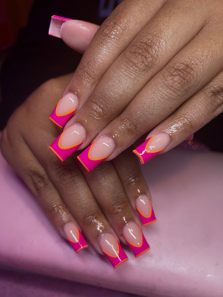 French Tip Acrylics