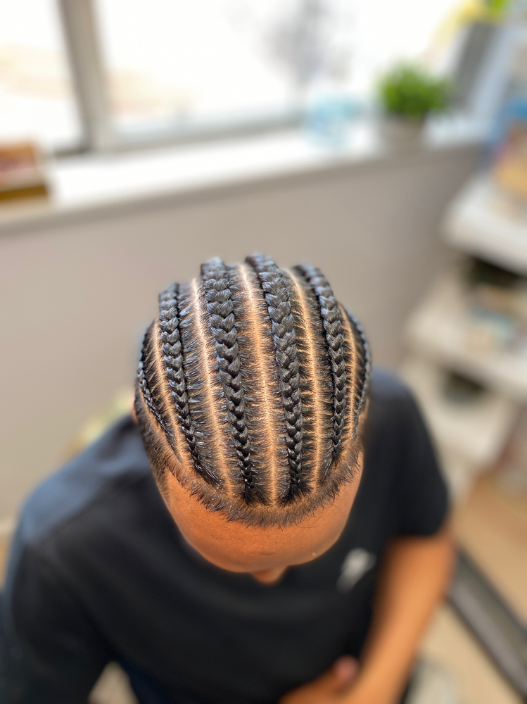 6 Braids (TOP BUN)