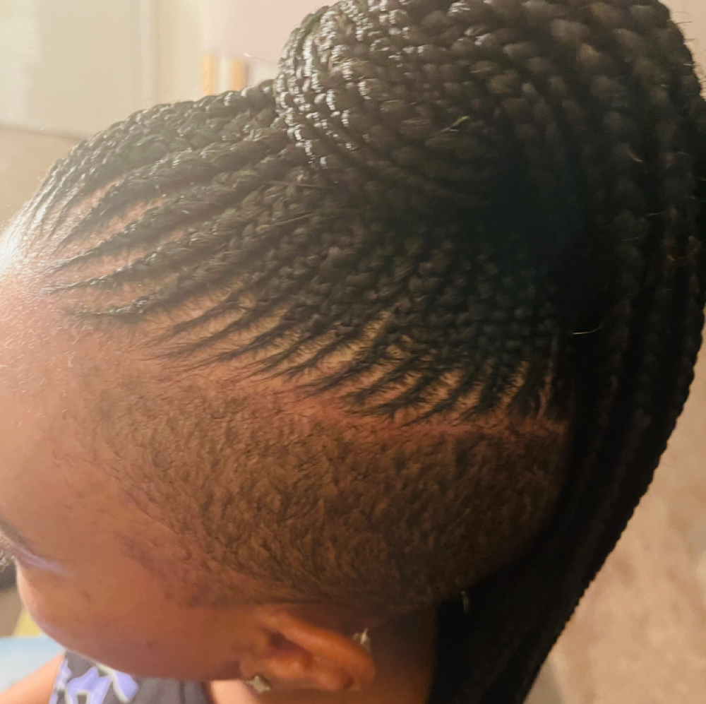 Small Box Braids With Shave Side at Royalty Braids And Weave LLC in Melbourne, FL