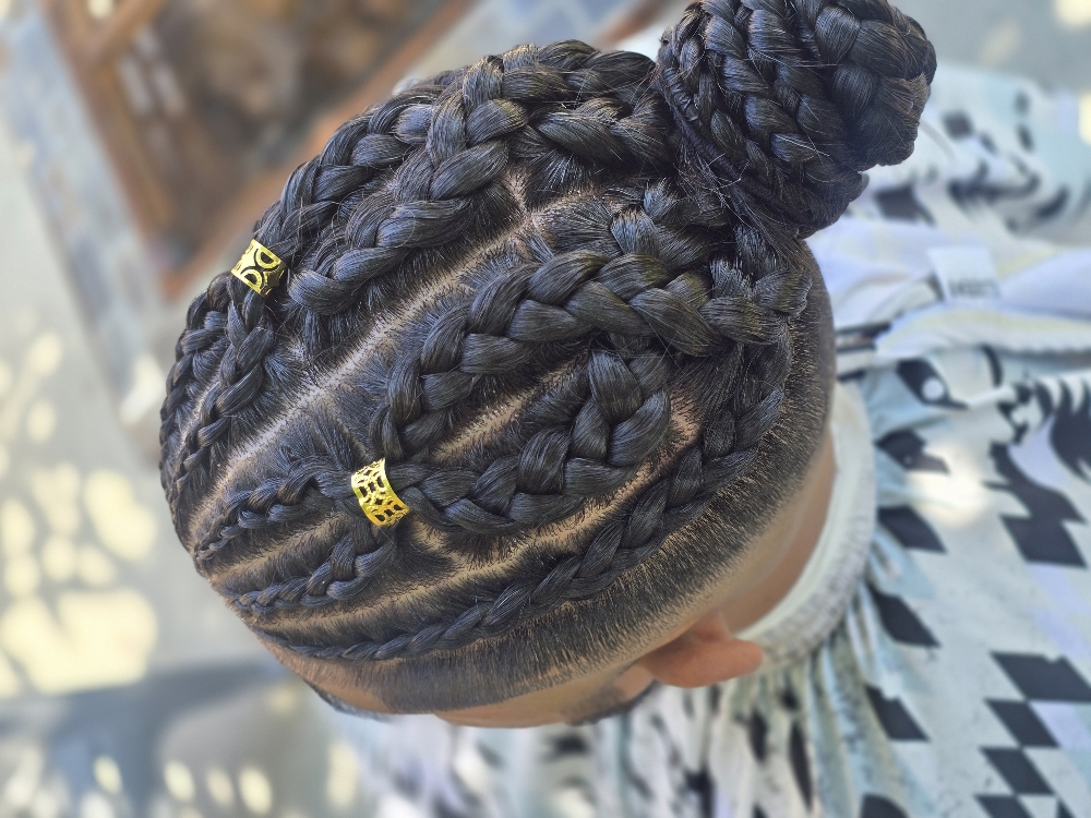 Manbun/Top Braid Styles Only