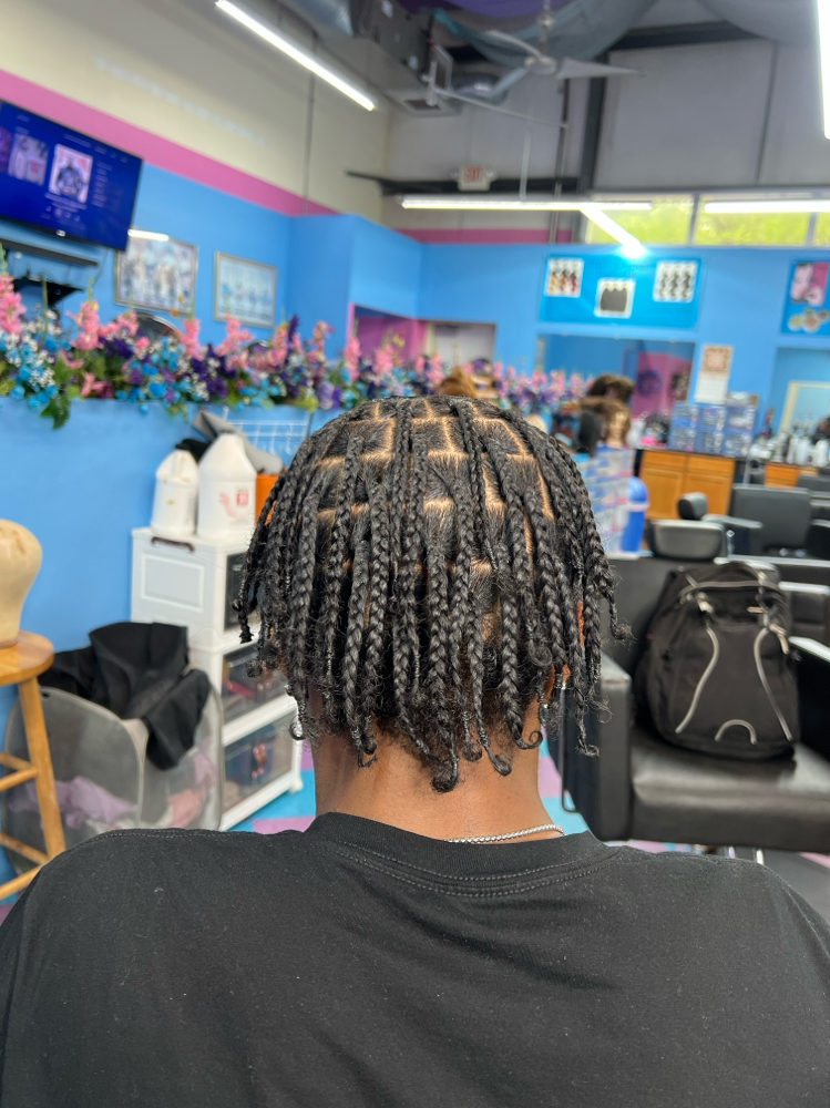 Natural hair box braids