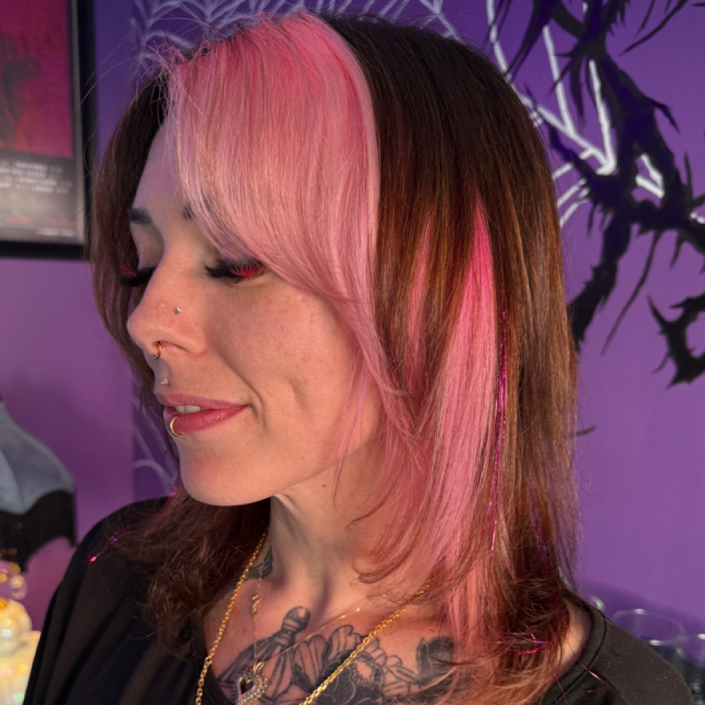 Tinsel Extensions at Widow’s Peak Salon in Savannah, GA