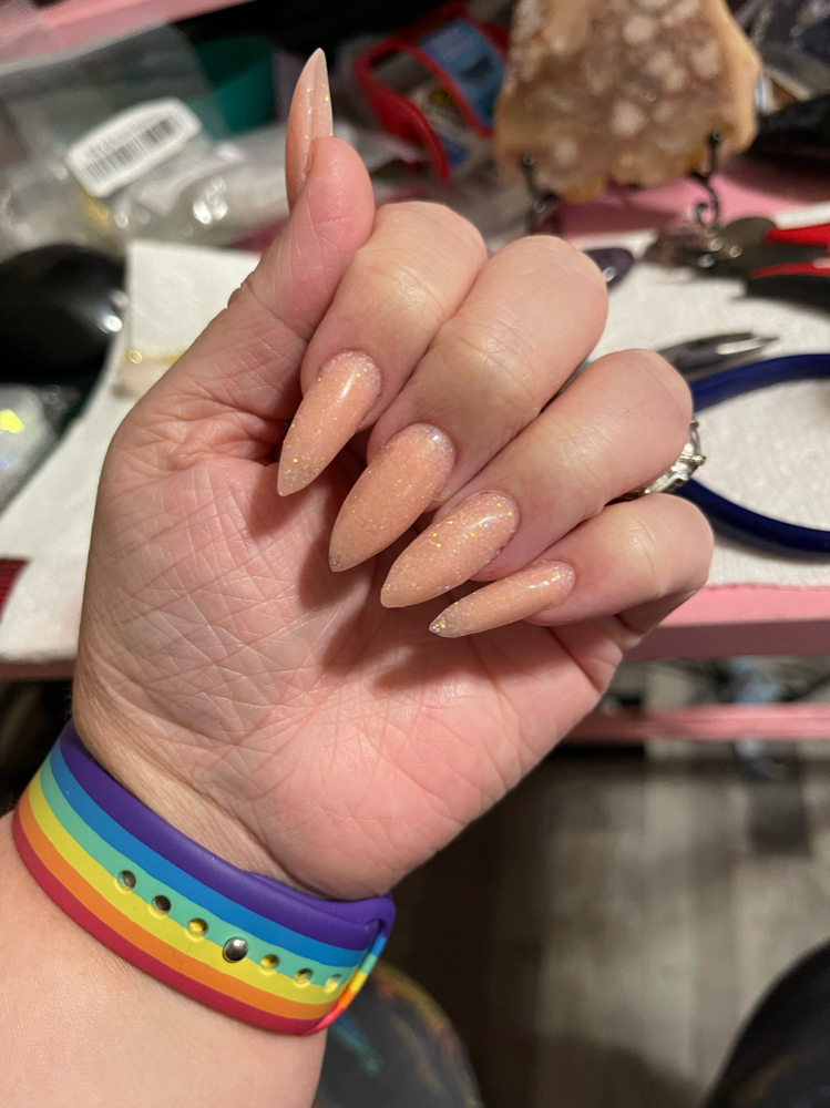 Full set of Polygel nails at The Beauty Lounge in Guthrie, OK