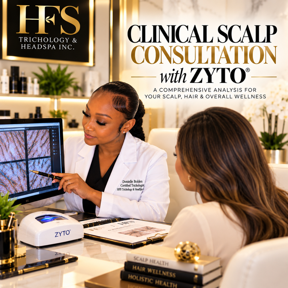Clinical Scalp Consultation + ZYTO at HFS Trichology & HeadSpa Inc. in Stockton, CA