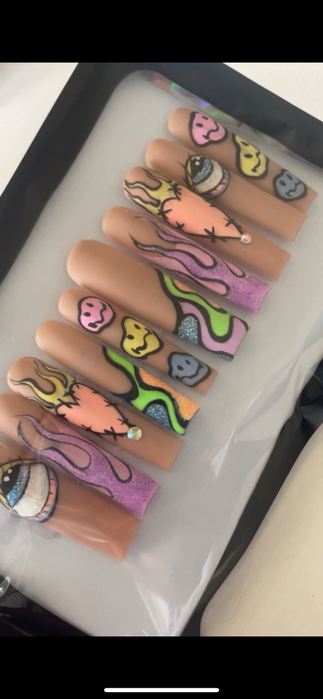 L-XL Custom Acrlyic Press-ons at TheSlimTippin in Charlotte, NC