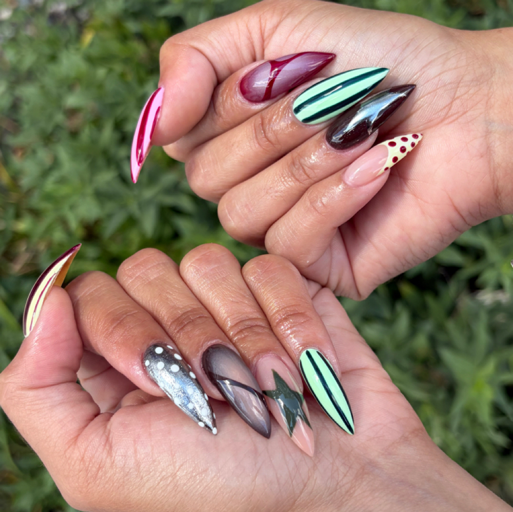 Mix Match Nail Art at Nailed By N in Dedham, MA