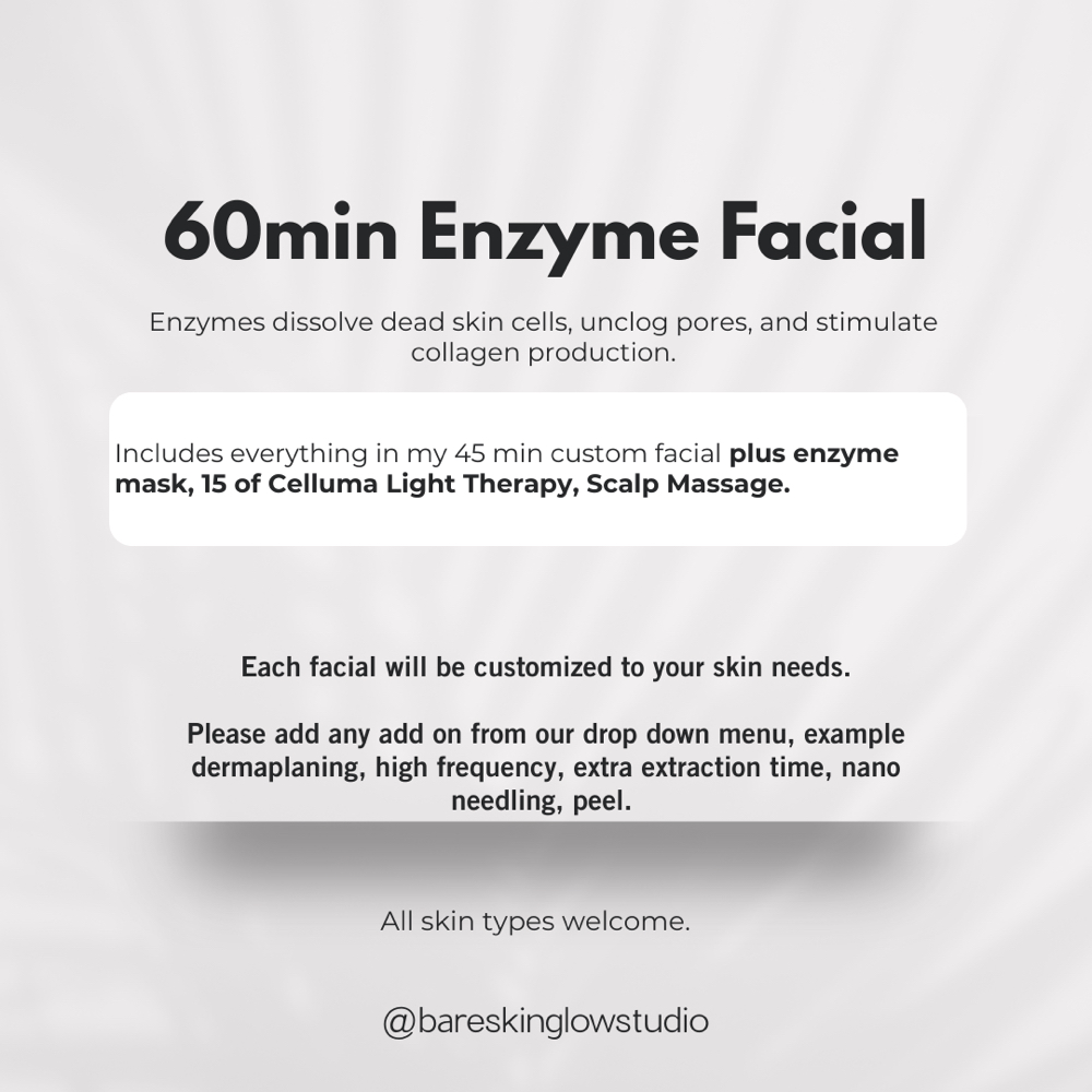 60min Custom Facial at Bare Skin Glow Studio in Vacaville, CA