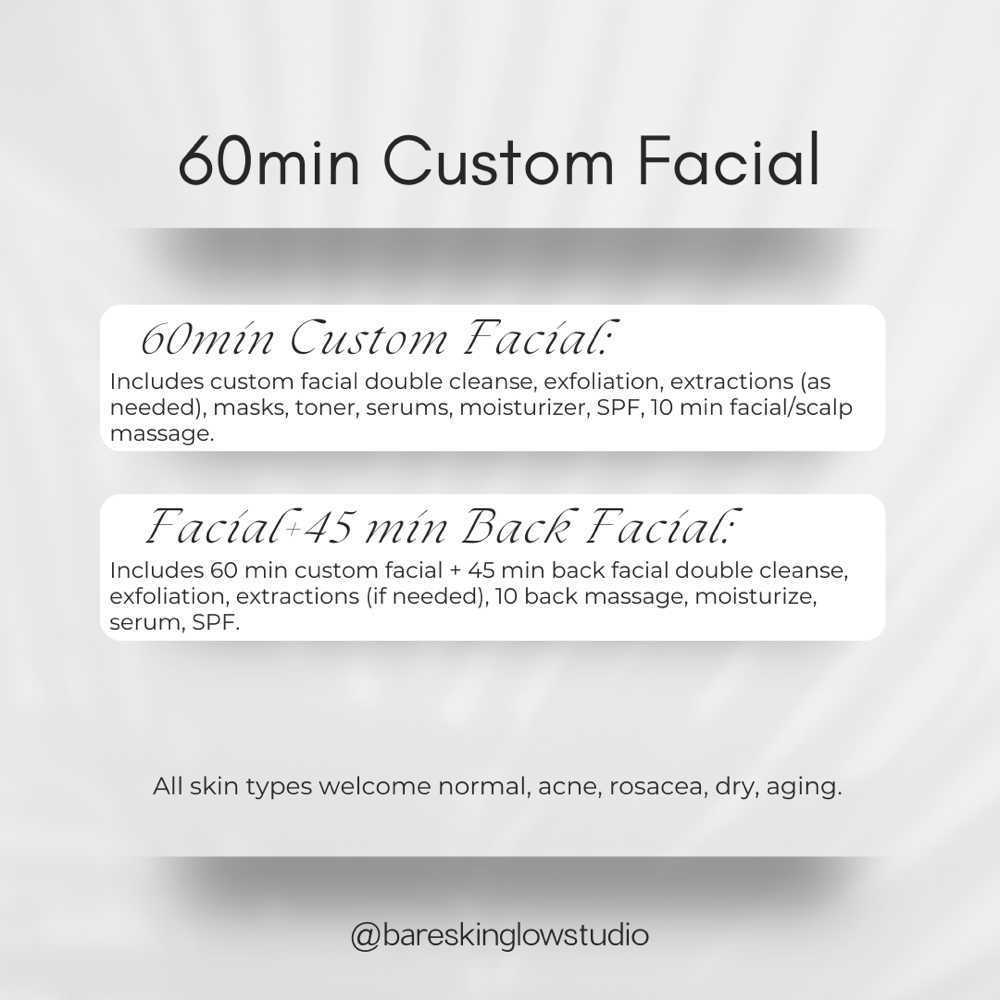 60min Custom Facial