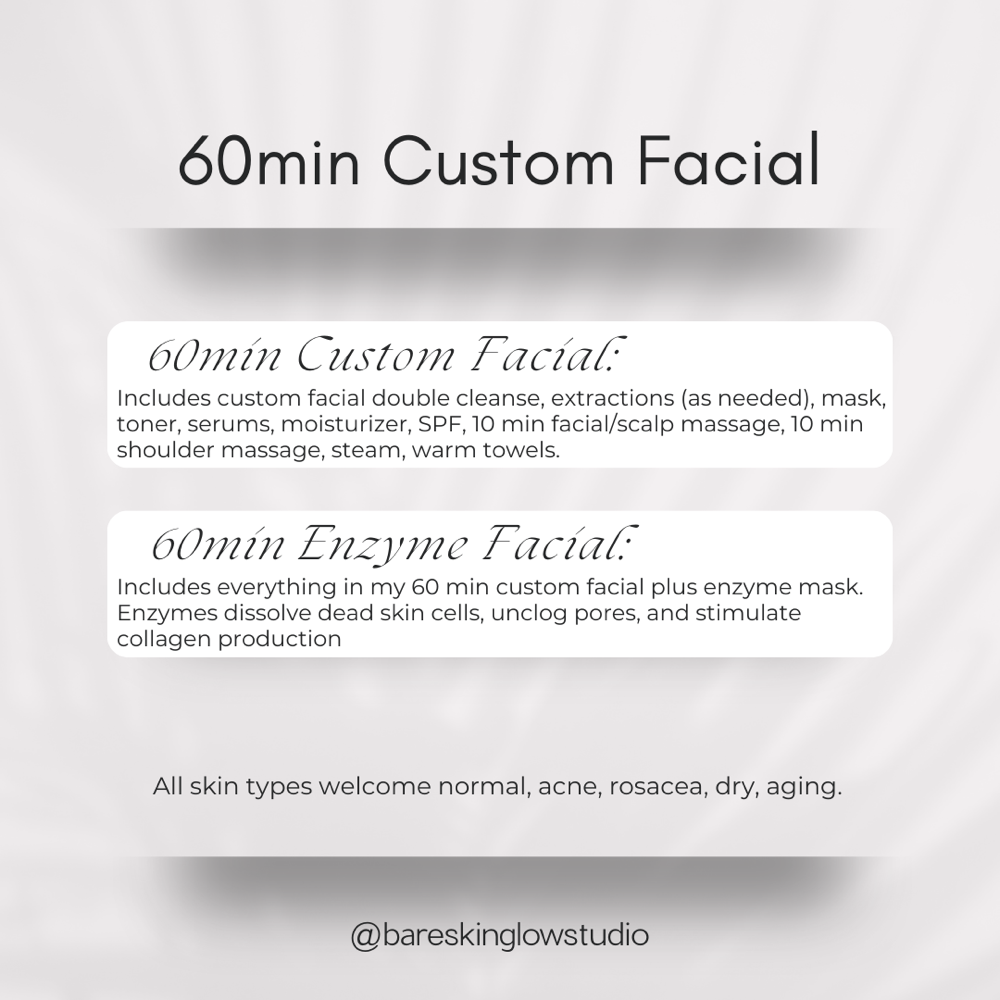 60min Custom Facial