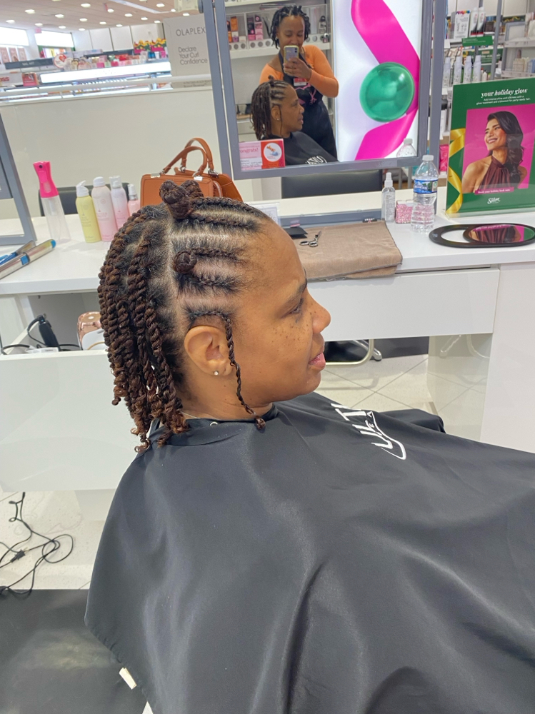 Half up/Half Down Twists/Braids