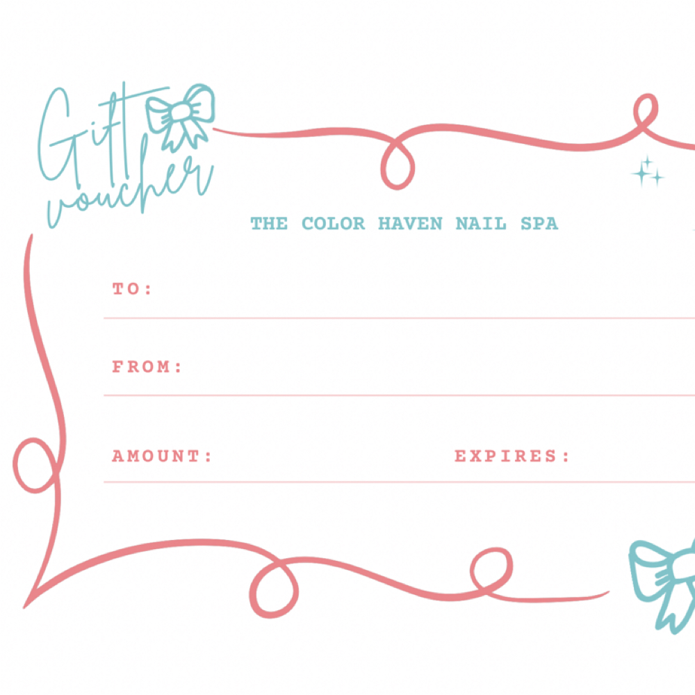 Gift Certificate at The Color Haven Nail Spa in Dillon, SC