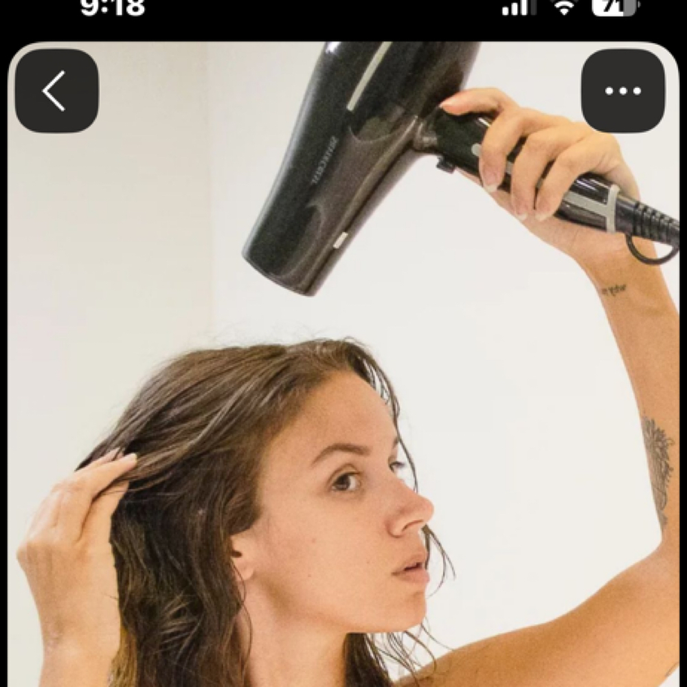 Dry after head spa service at Wild Hair Spa in Westmoreland, TN
