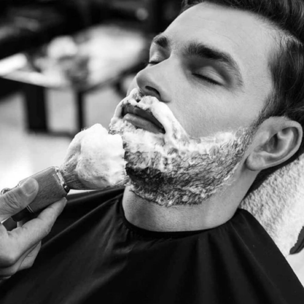 Hot Towel Face Shave at Vintage Barbers 912 in Savannah, GA