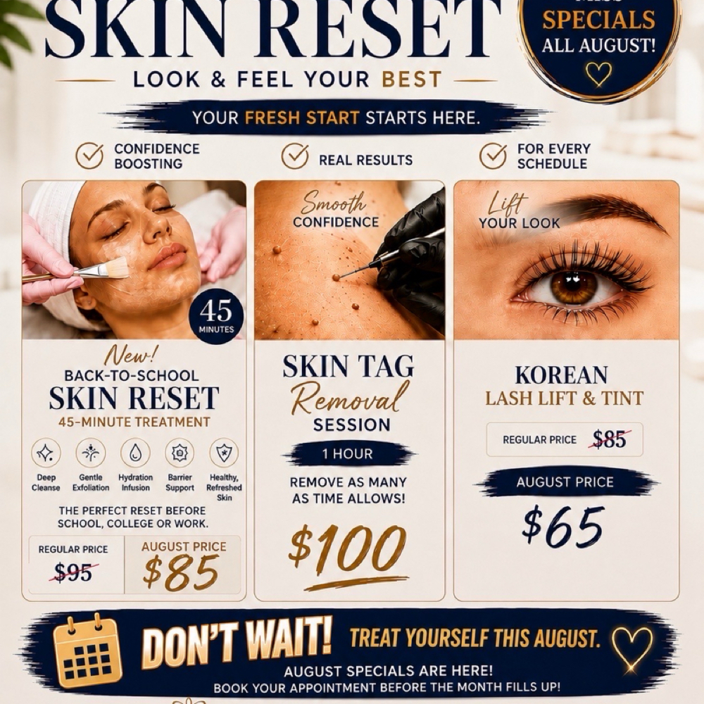 Aug Special Korean Lash Lift& Tint at D’Vine Skin Therapy in McAllen, TX